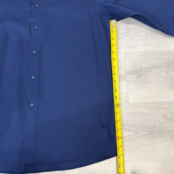 Ben Sherman Slim Fit Navy Blue Casual Button Down Shirt Neck 16 Size L - Picture 13 of 15